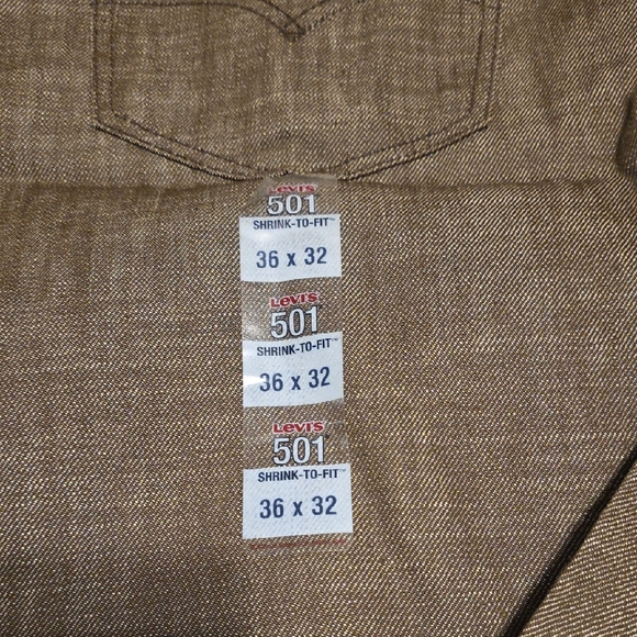 Levi's Men's 501 Straight Fit Jeans - Brown - Picture 2 of 11